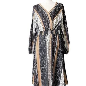 NWT Bloomchic Women's Midi‎ Dress With Geometric Print - Size US 14-16